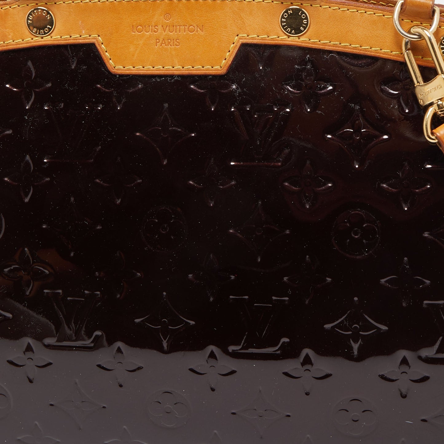 LOUIS VUITTON Amarante Monogram Vernis Brea MM Bag