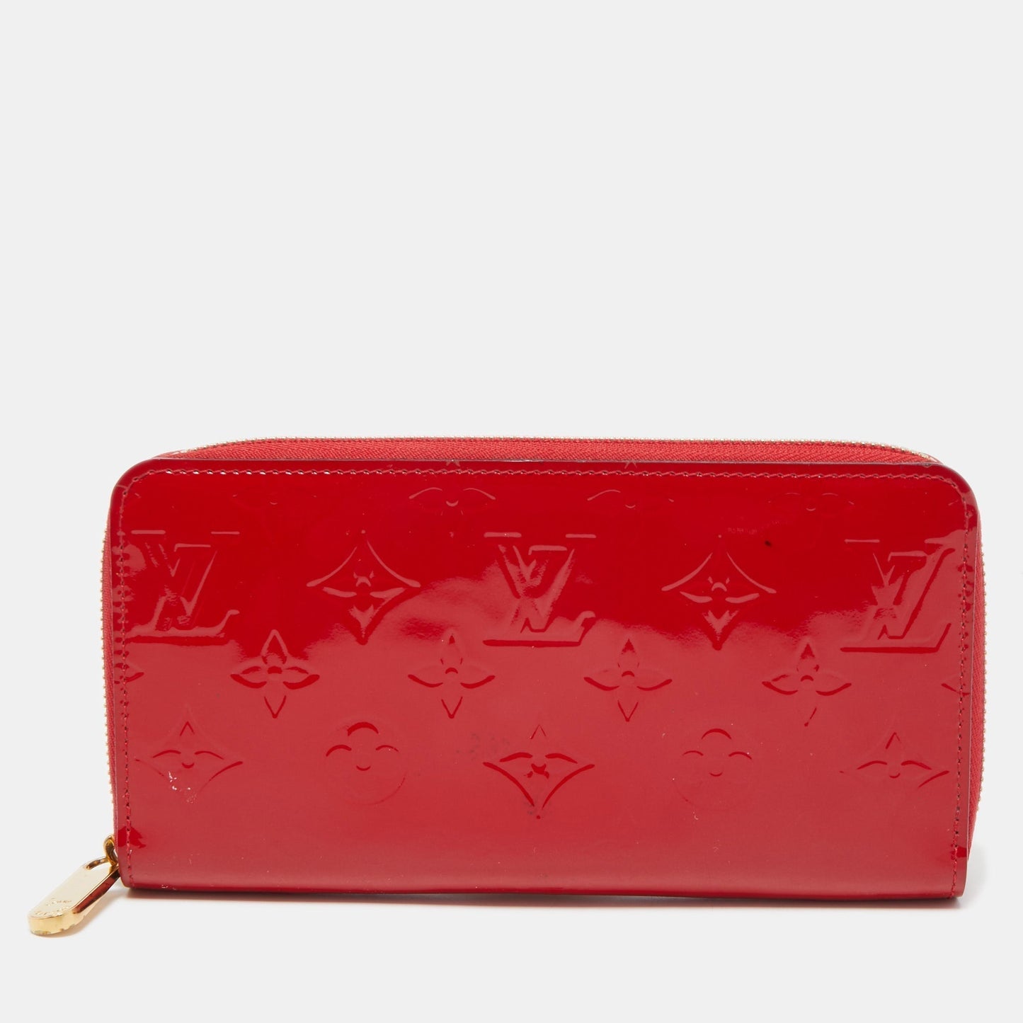 LOUIS VUITTON Cerise Monogram Vernis Zippy Wallet