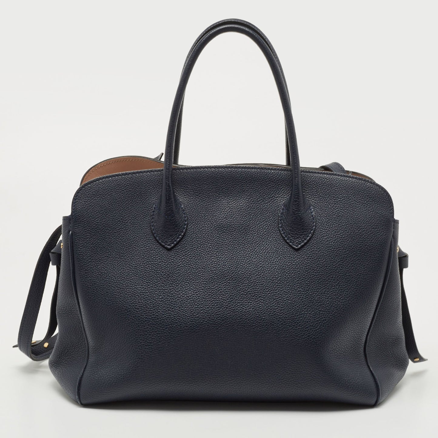 LOUIS VUITTON Blue Marine Leather Milla MM Bag