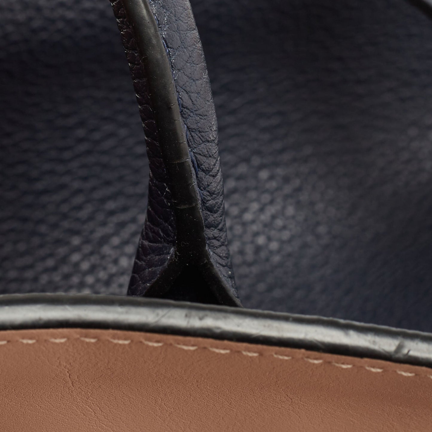 LOUIS VUITTON Blue Marine Leather Milla MM Bag