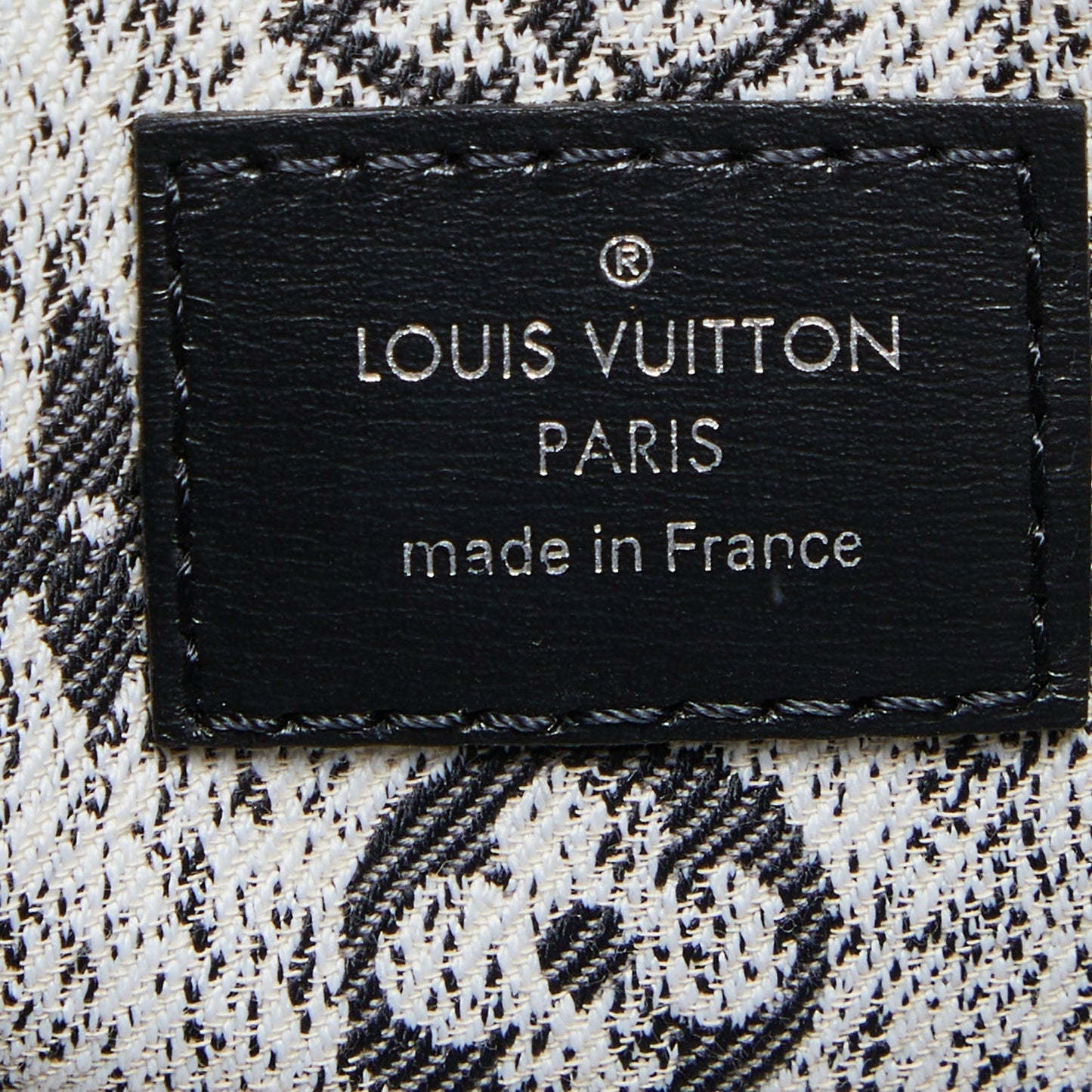 LOUIS VUITTON Black Monogram Denim and Leather OnTheGo MM Bag