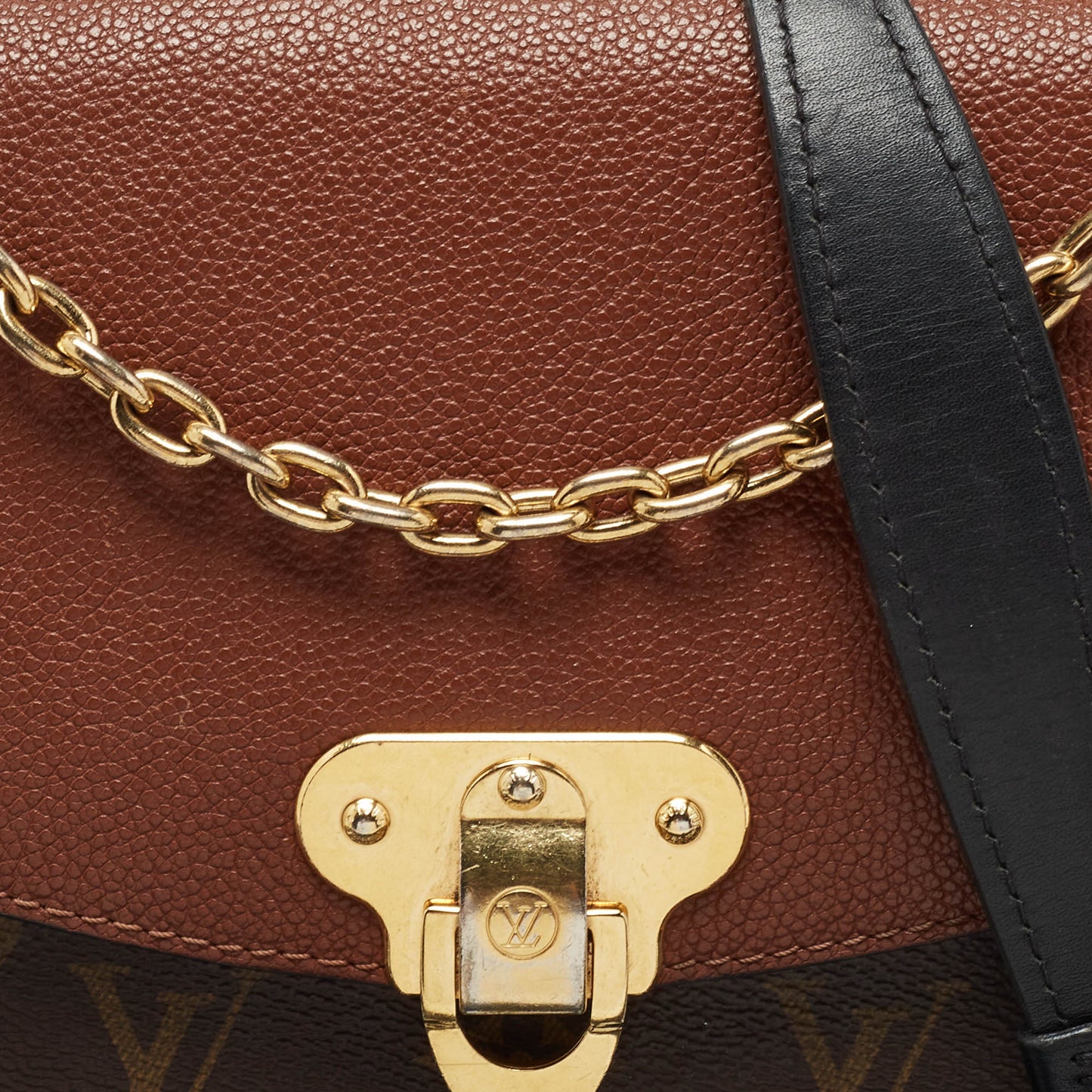 LOUIS VUITTON Caramel Monogram Canvas and Leather Saint Placide Bag