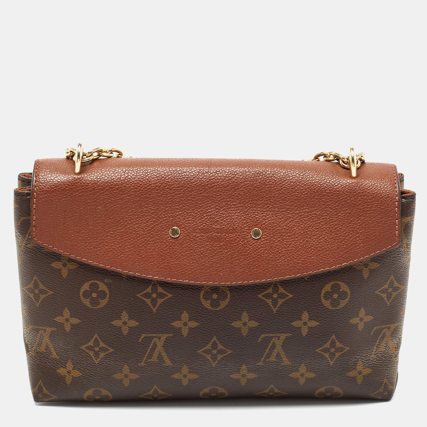 LOUIS VUITTON Caramel Monogram Canvas and Leather Saint Placide Bag