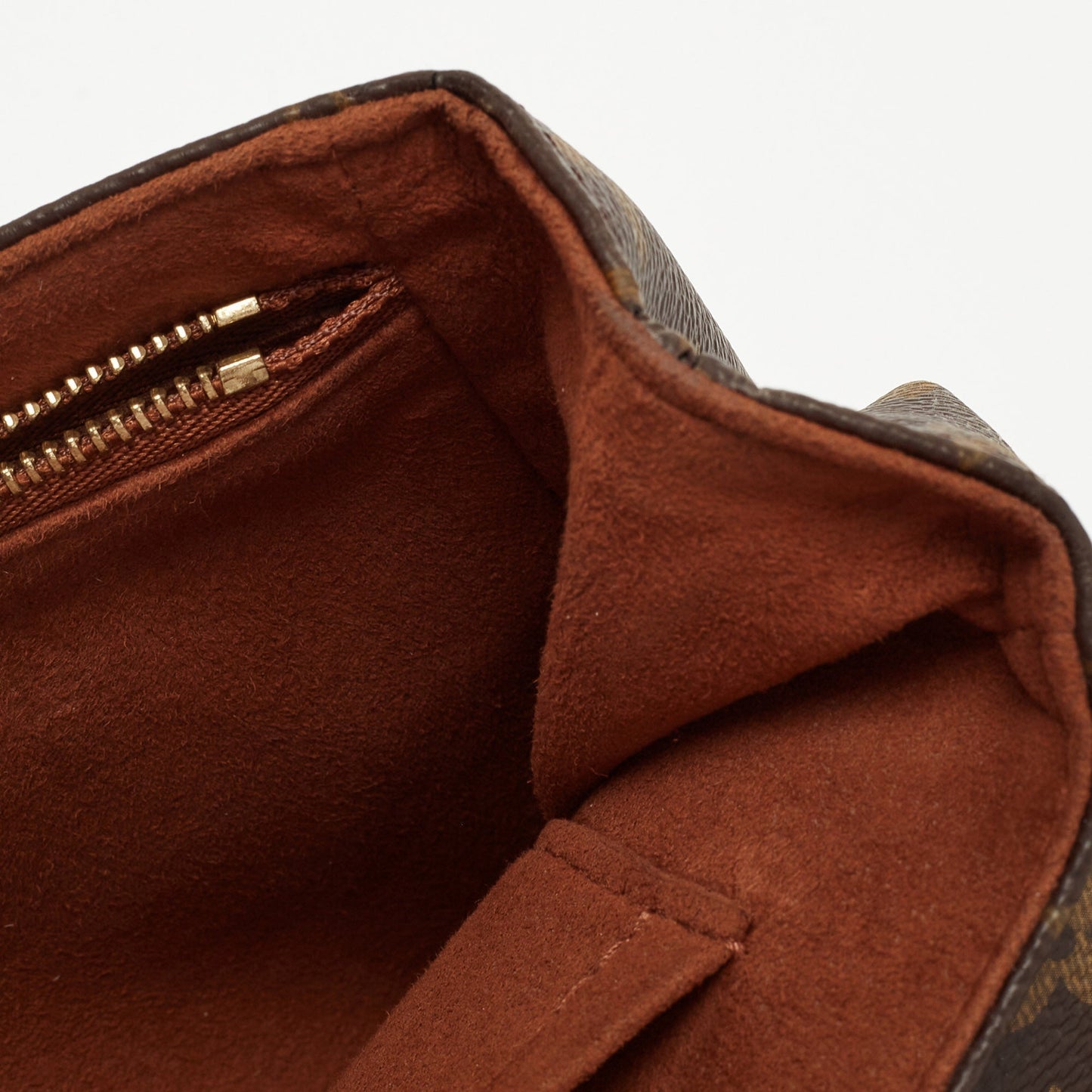 LOUIS VUITTON Caramel Monogram Canvas and Leather Saint Placide Bag
