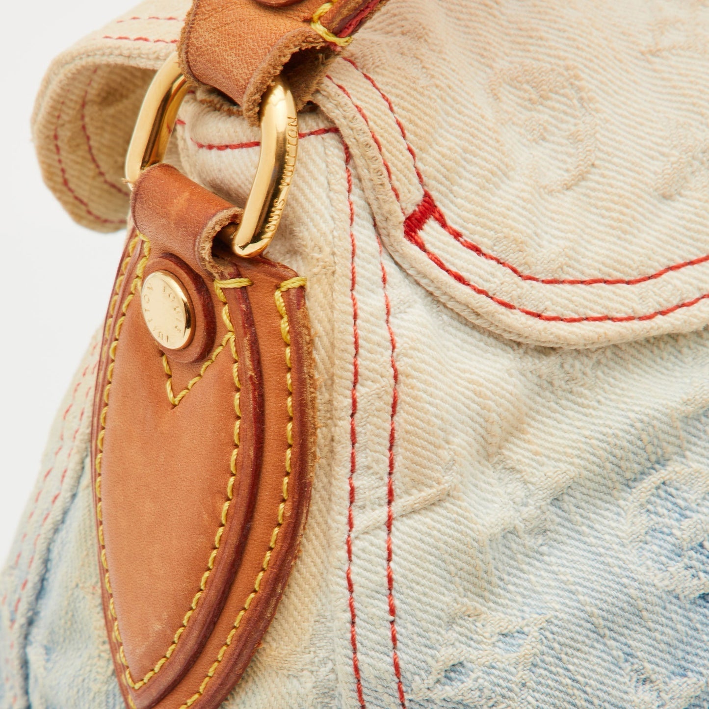 LOUIS VUITTON Blue Monogram Denim and Leather Limited Edition Sunshine Bag