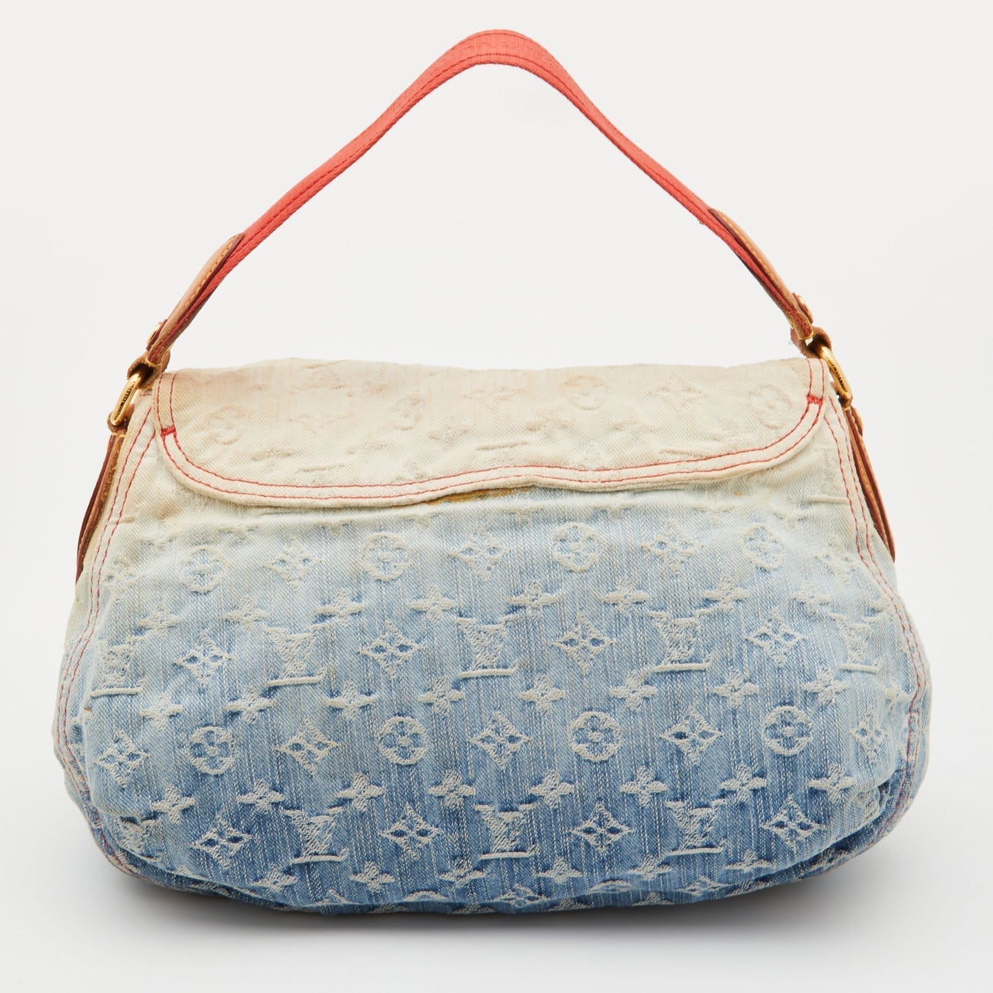 LOUIS VUITTON Blue Monogram Denim and Leather Limited Edition Sunshine Bag