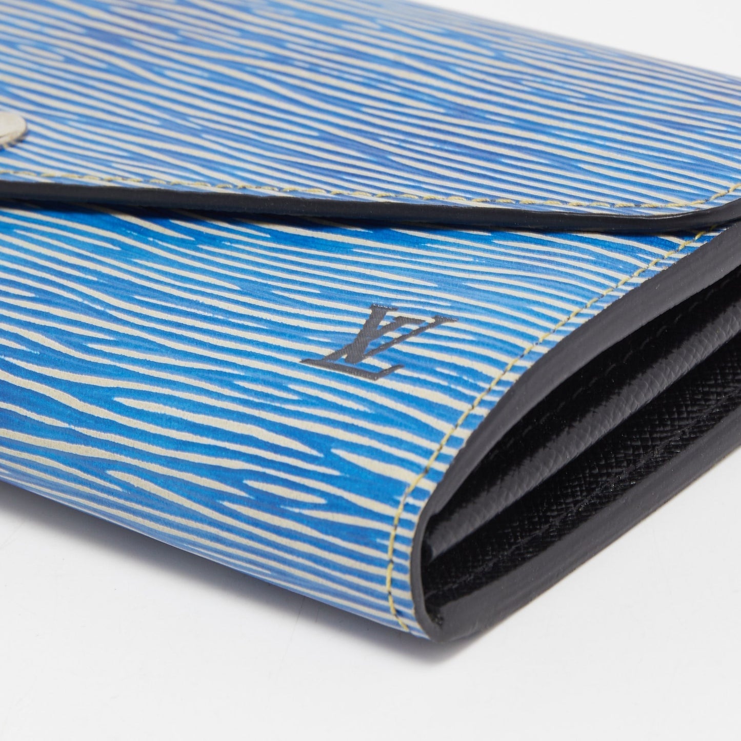 LOUIS VUITTON Denim Epi Leather Sarah Wallet