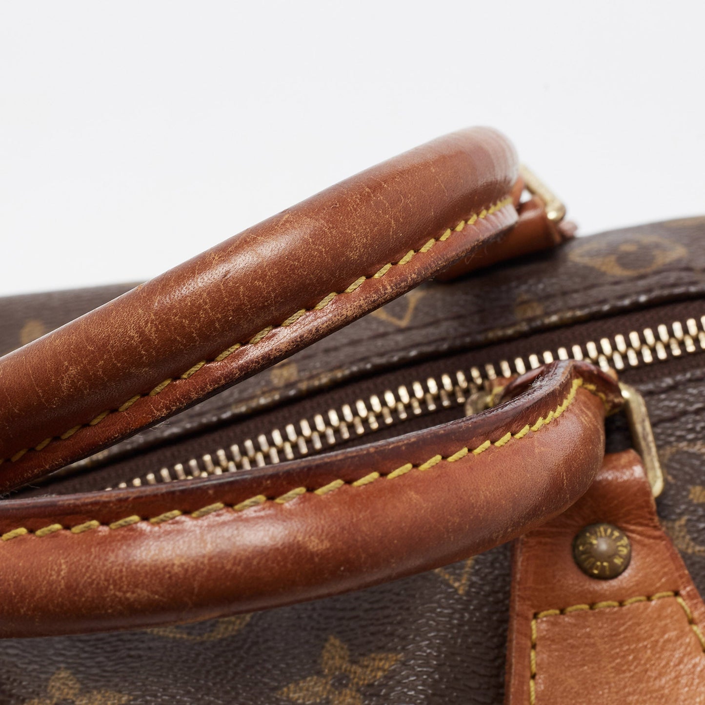 LOUIS VUITTON Brown Monogram Canvas Speedy 30 Top Handle Bag