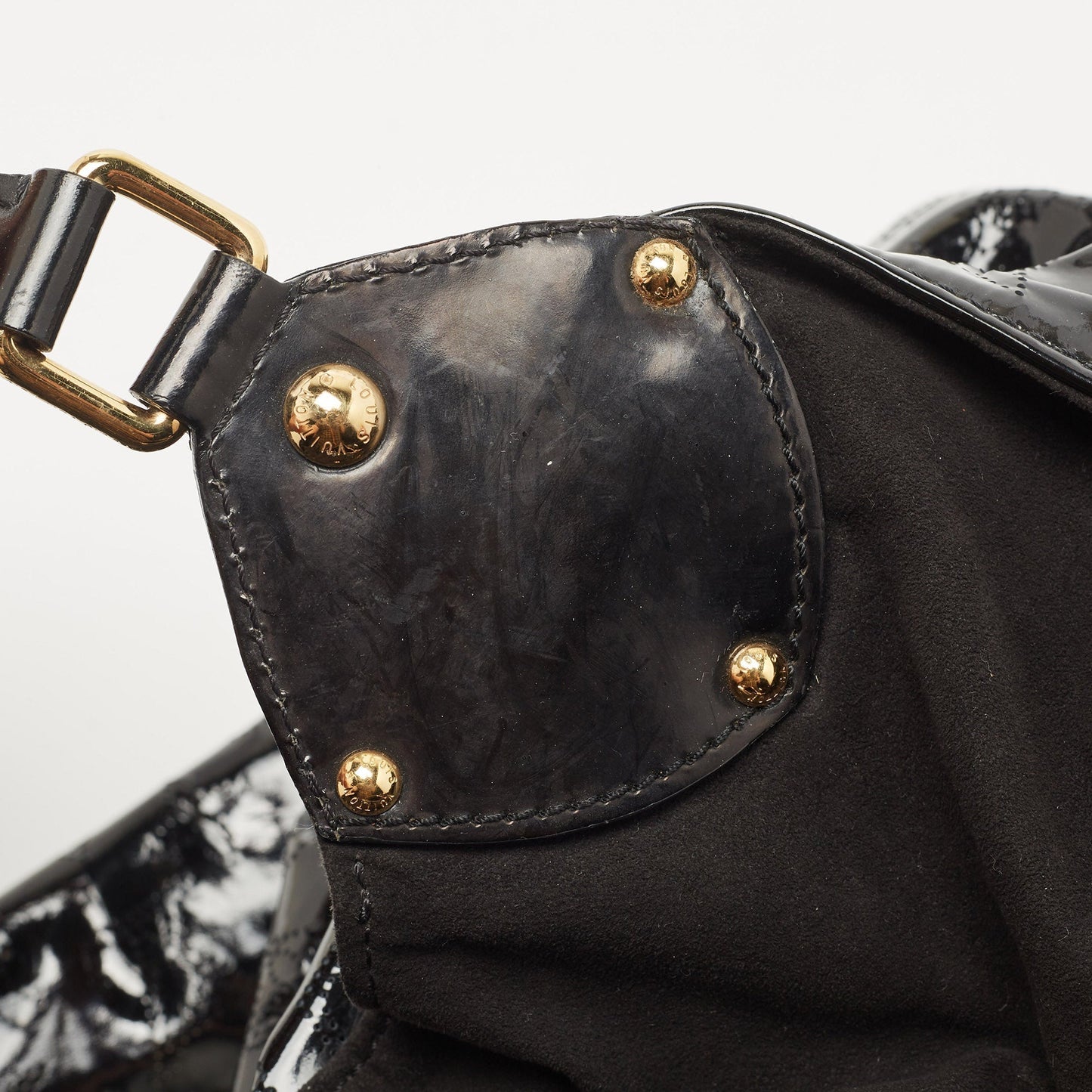 LOUIS VUITTON Black Mahina Patent Leather Limited Edition Surya XL Bag