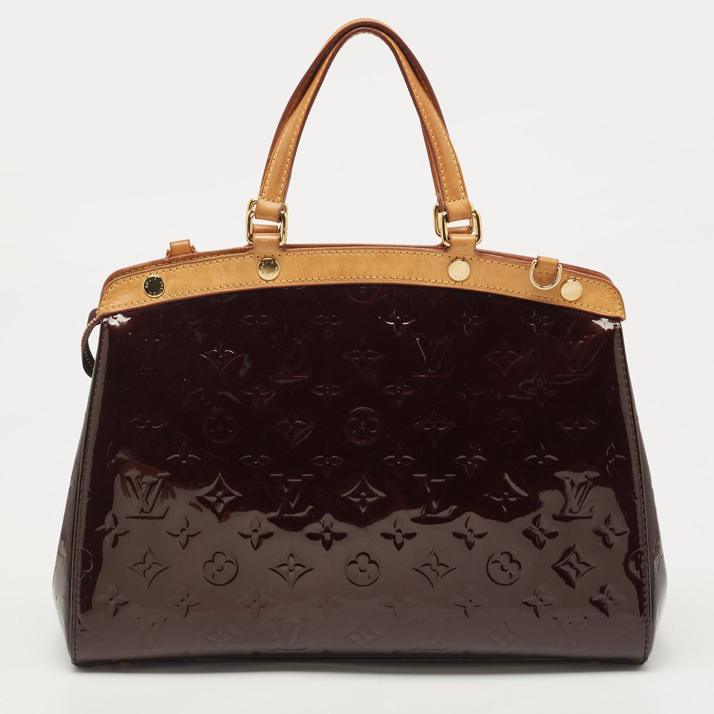 LOUIS VUITTON Amarante Monogram Vernis Brea MM Bag