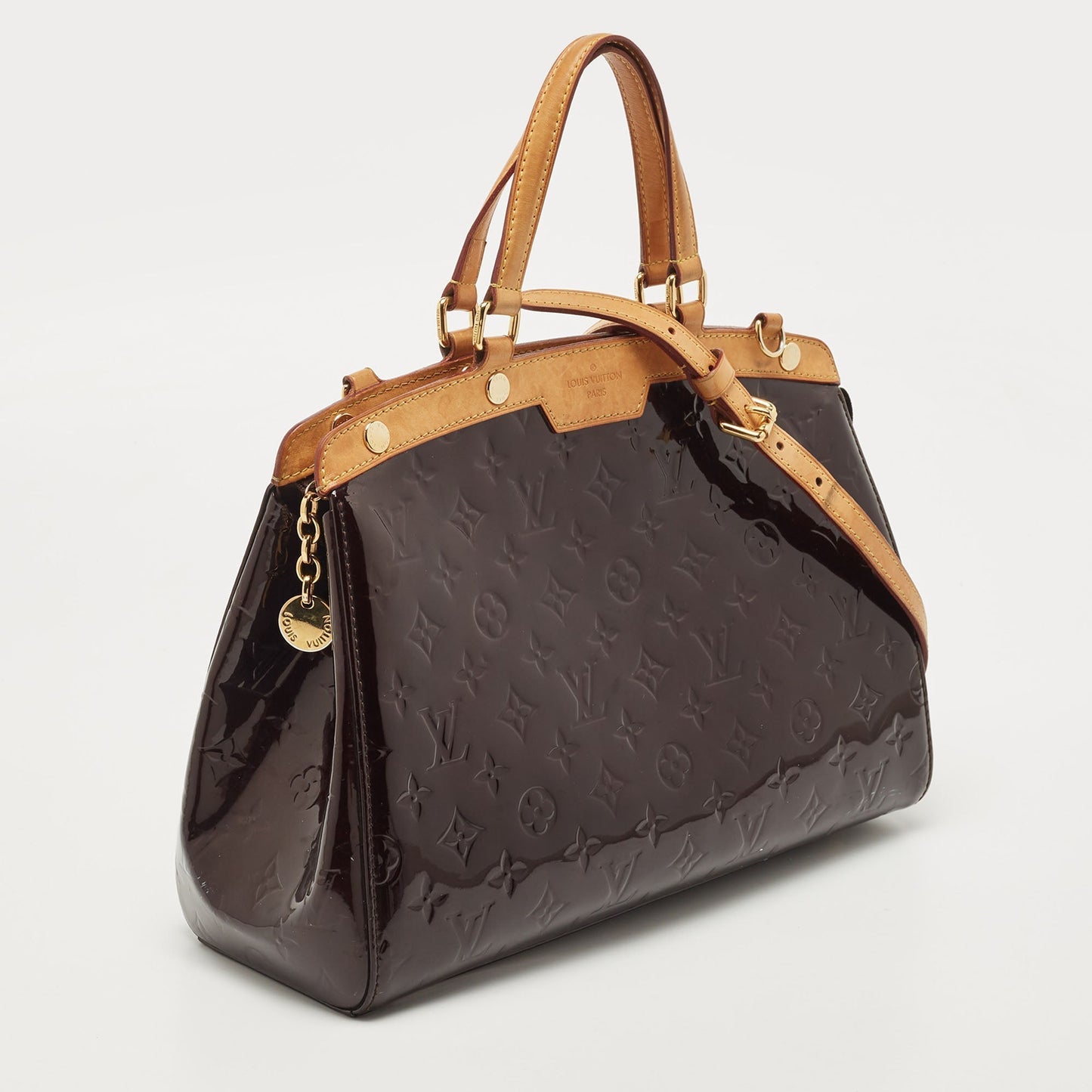 LOUIS VUITTON Amarante Monogram Vernis Brea MM Bag