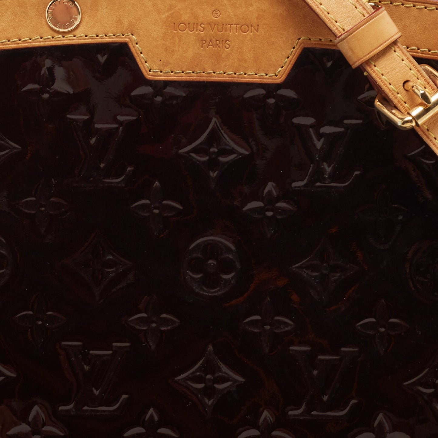 LOUIS VUITTON Amarante Monogram Vernis Brea MM Bag