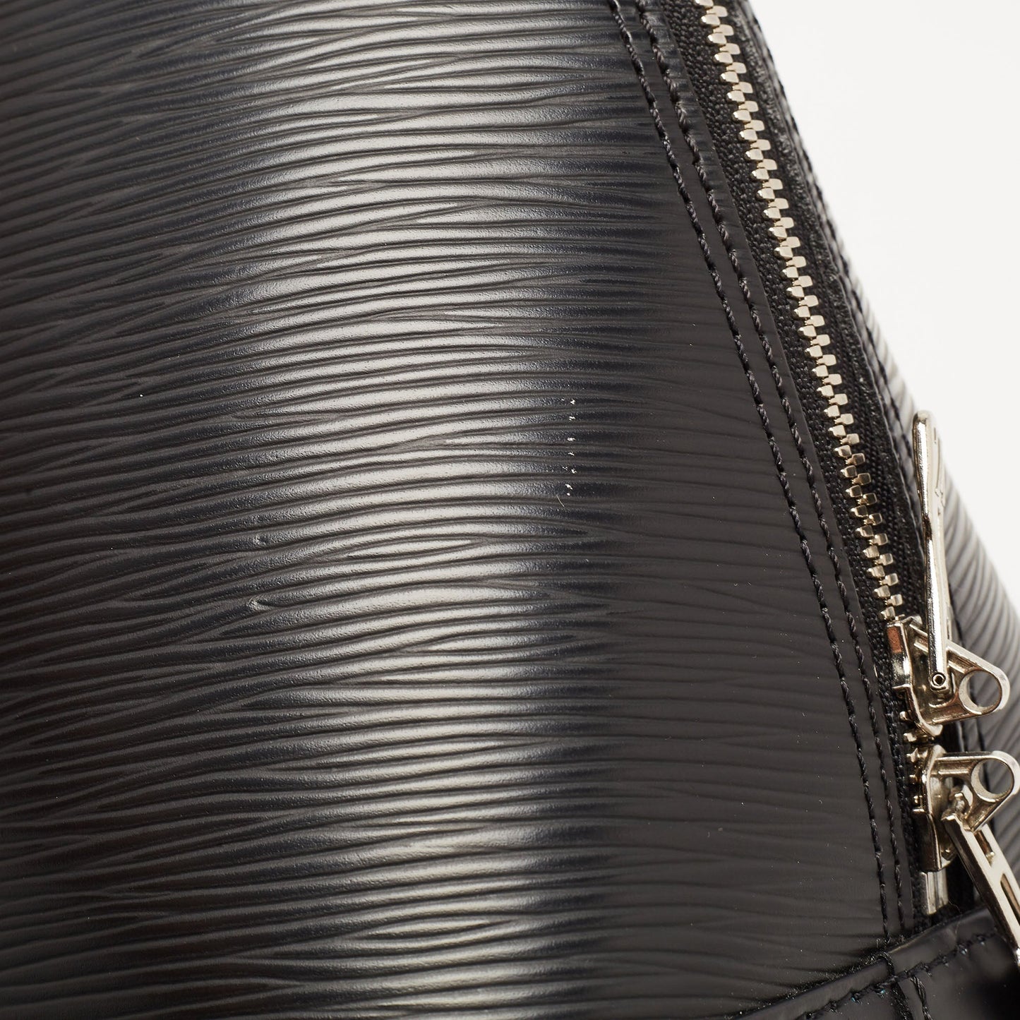 LOUIS VUITTON Black Epi Leather Alma PM Bag