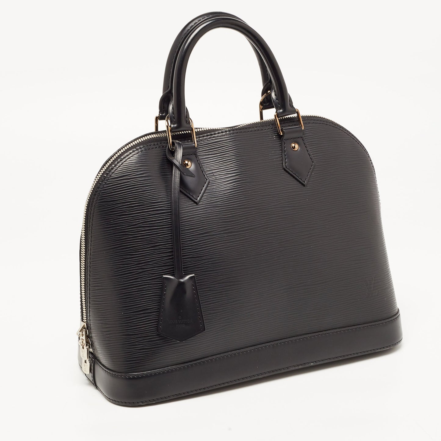 LOUIS VUITTON Black Epi Leather Alma PM Bag