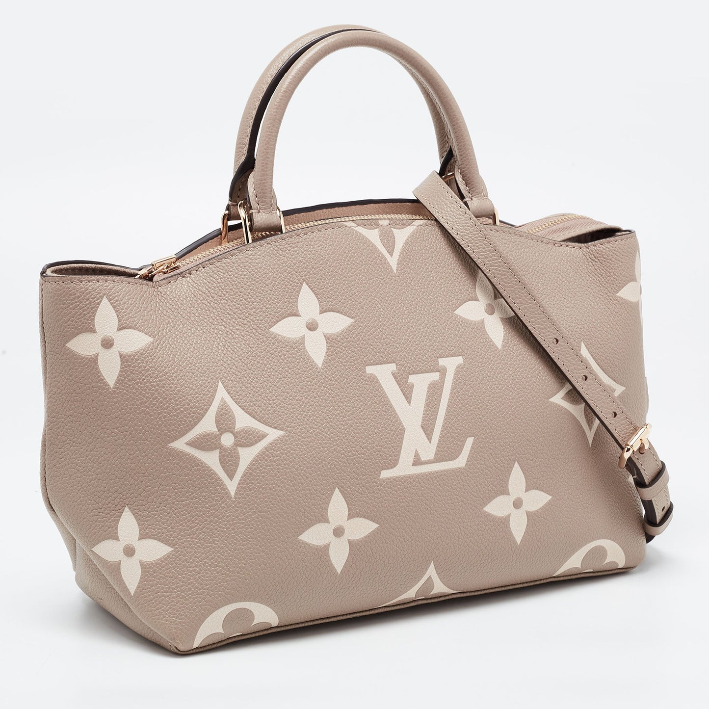 LOUIS VUITTON Bicolor Monogram Empriente Leather Patit Palais Bag