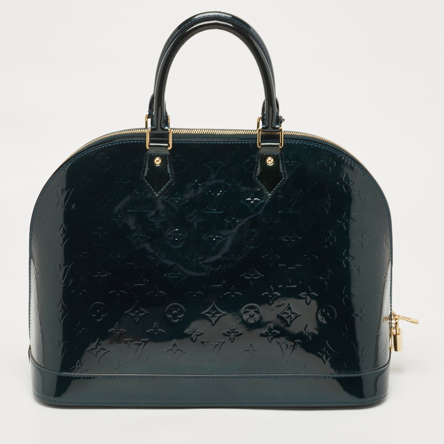 LOUIS VUITTON Green Monogram Vernis Alma GM Bag