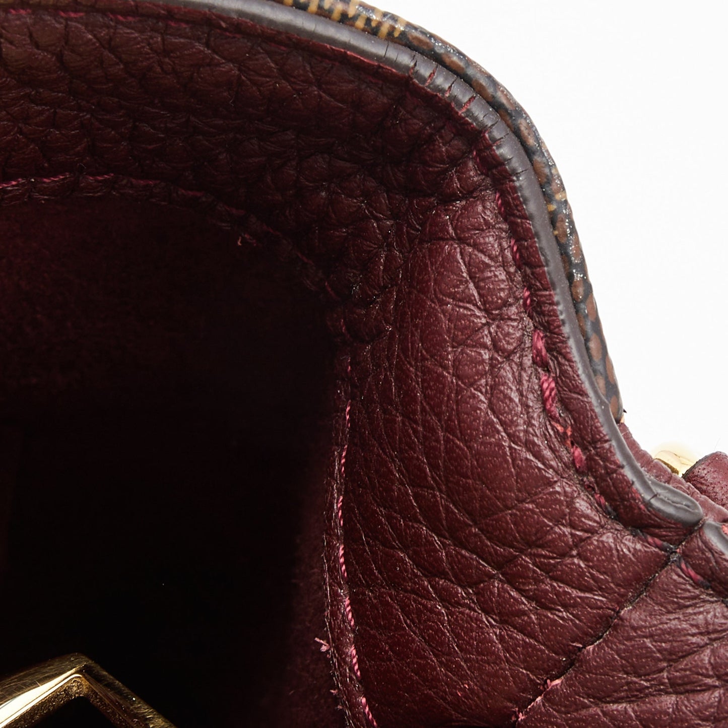 LOUIS VUITTON Bordeaux Damier Ebene Canvas Brittany Bag