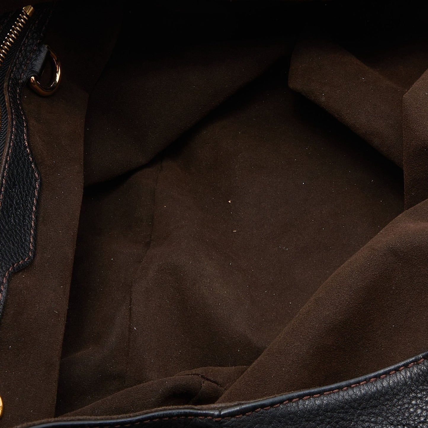 LOUIS VUITTON Black Monogram Mahina Leather L Bag