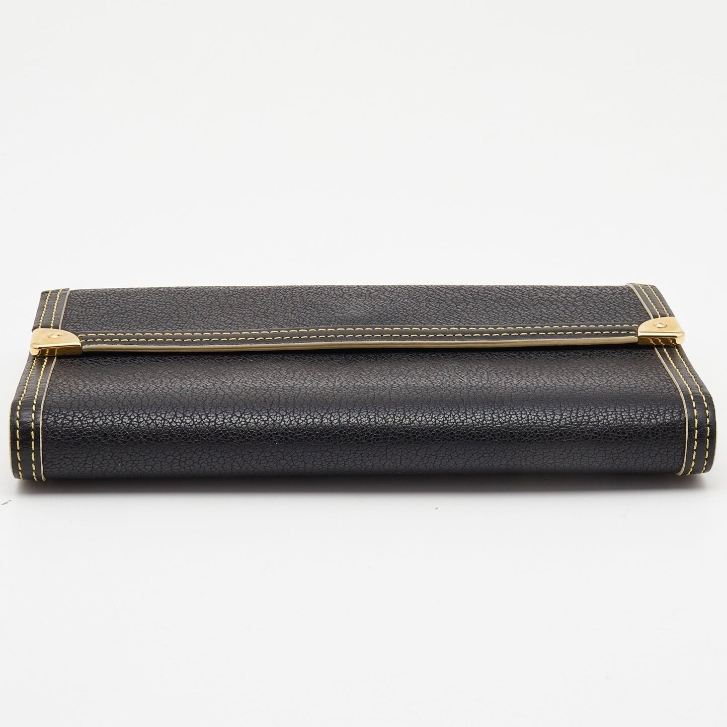 LOUIS VUITTON Black Leather Porte Tresor International Wallet