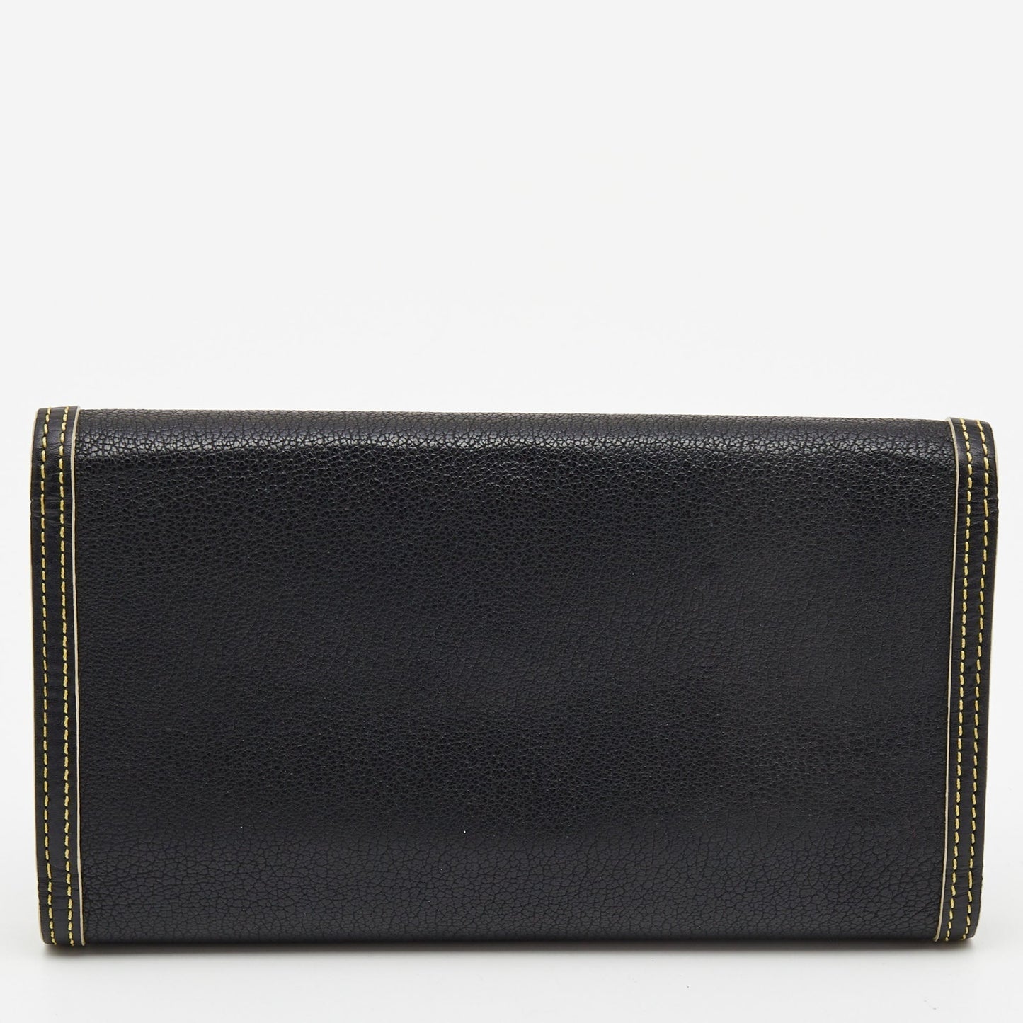 LOUIS VUITTON Black Leather Porte Tresor International Wallet
