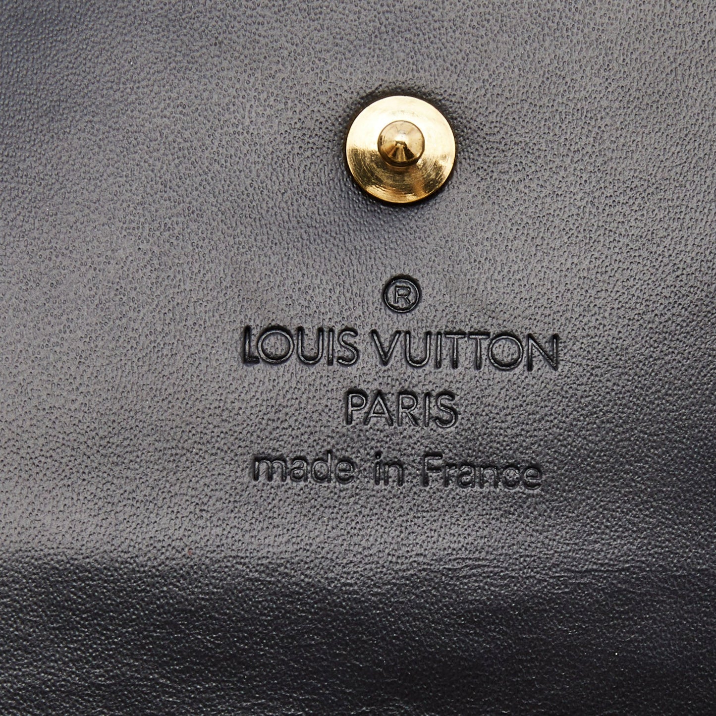 LOUIS VUITTON Black Leather Porte Tresor International Wallet