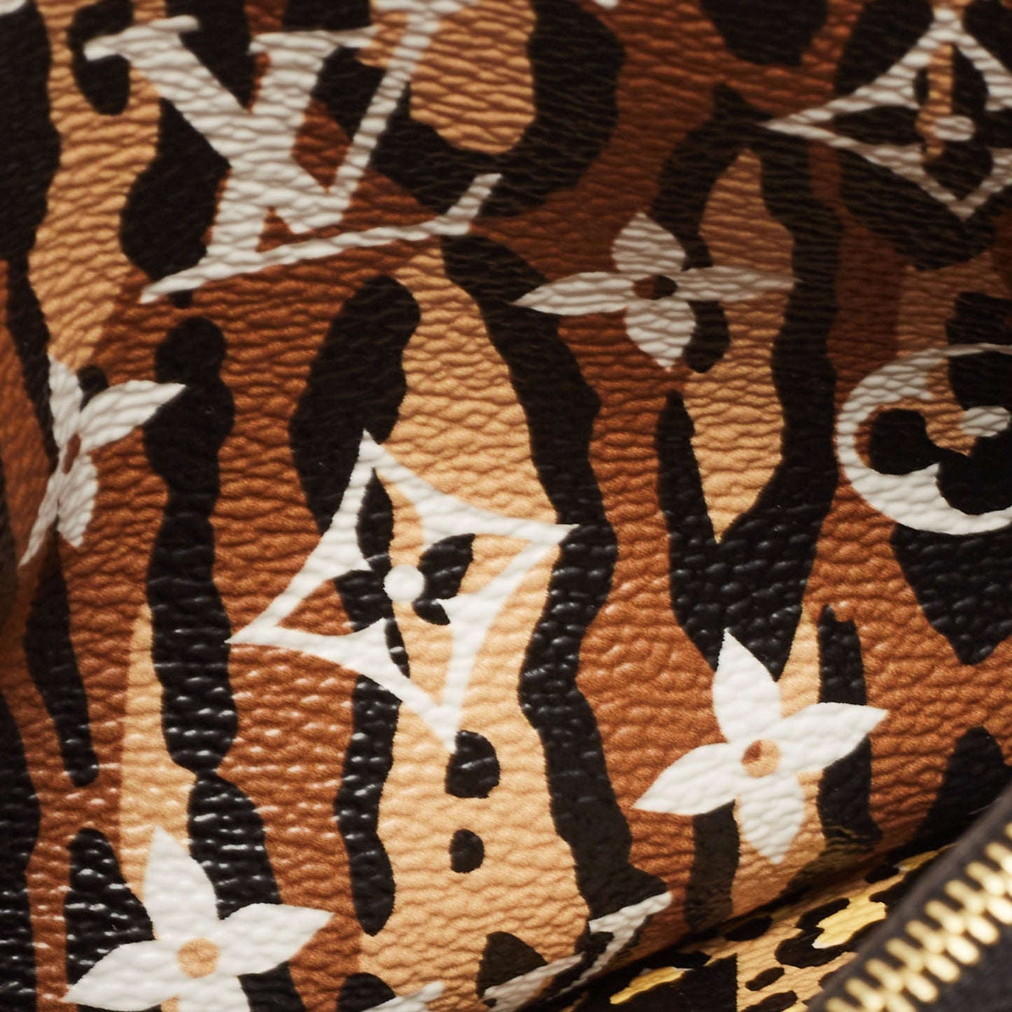 LOUIS VUITTON Black Monogram Giant Canvas Jungle Double Zip Pochette