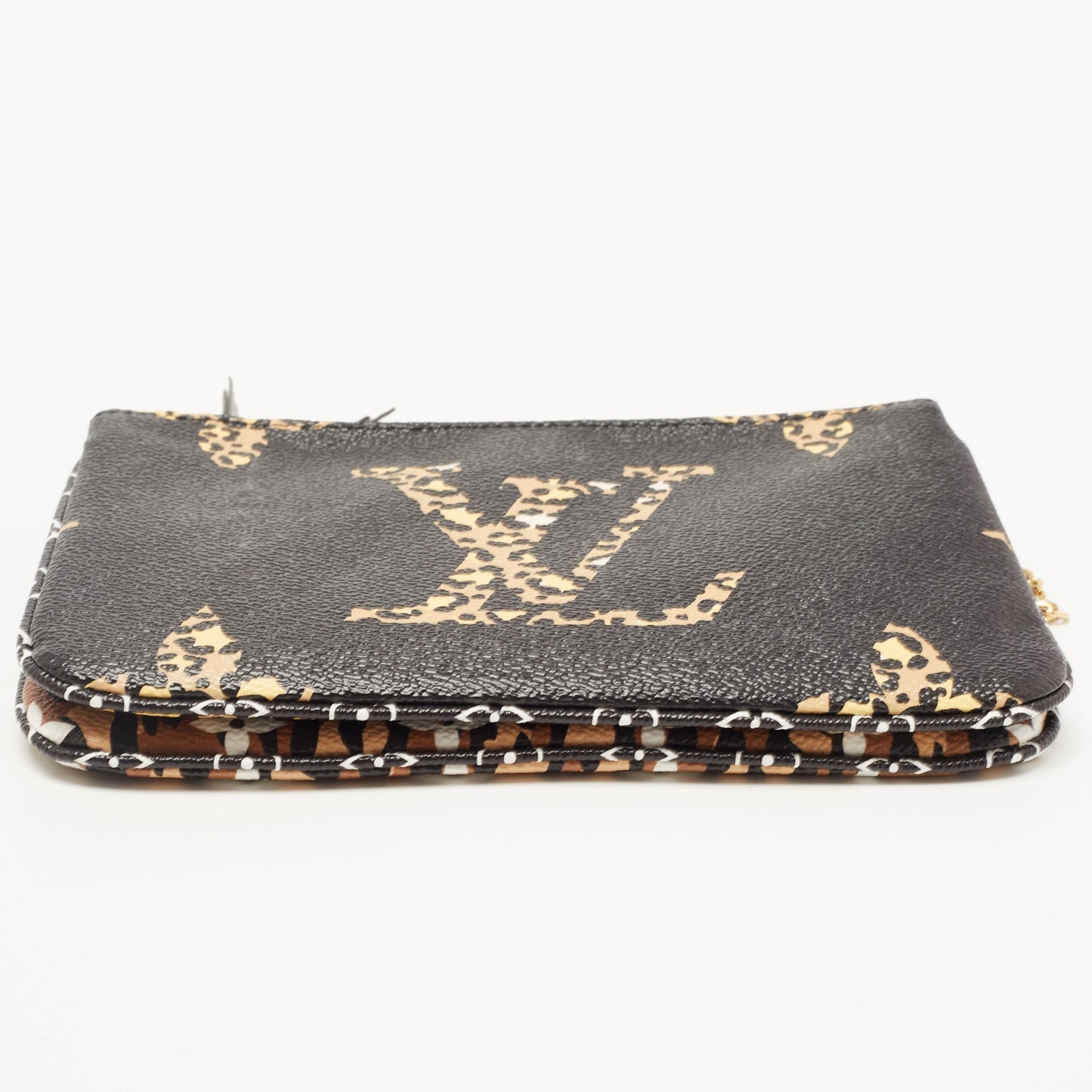 LOUIS VUITTON Black Monogram Giant Canvas Jungle Double Zip Pochette