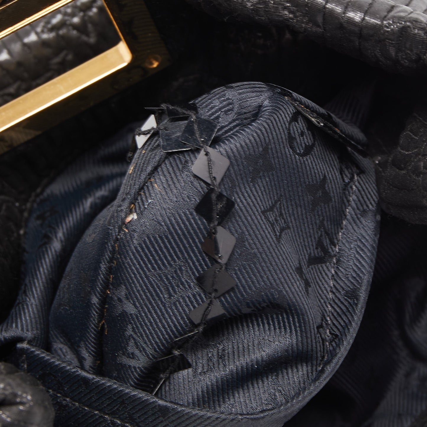LOUIS VUITTON Black Shimmering Monogram Jacquard Limited Edition Altair Clutch