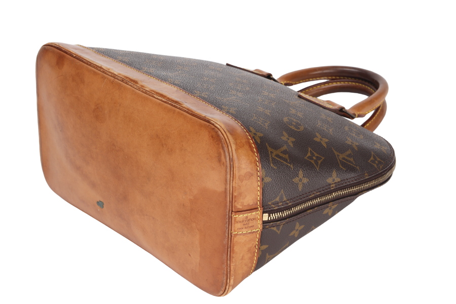 LOUIS VUITTON ALMA PM BROWN MONOGRAM CANVAS GOLD HARDWARE, NO STRAP & DUST COVER