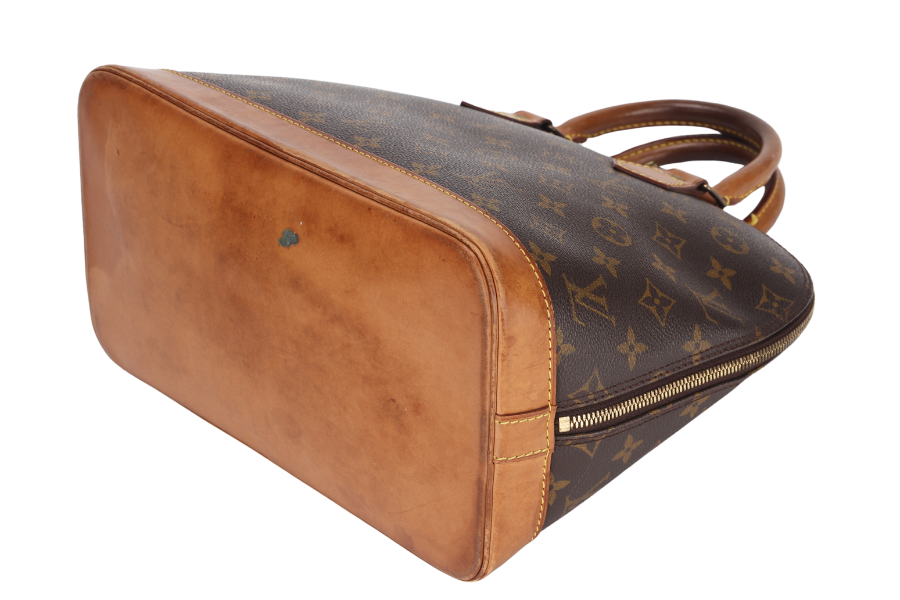 LOUIS VUITTON ALMA PM BROWN MONOGRAM CANVAS GOLD HARDWARE, NO STRAP & DUST COVER