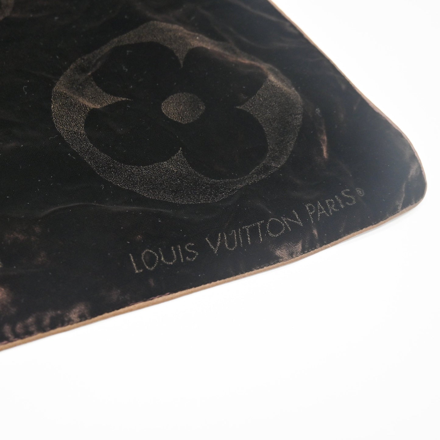 Louis Vuitton Chocolate Brown Velvet Monogram Scarf