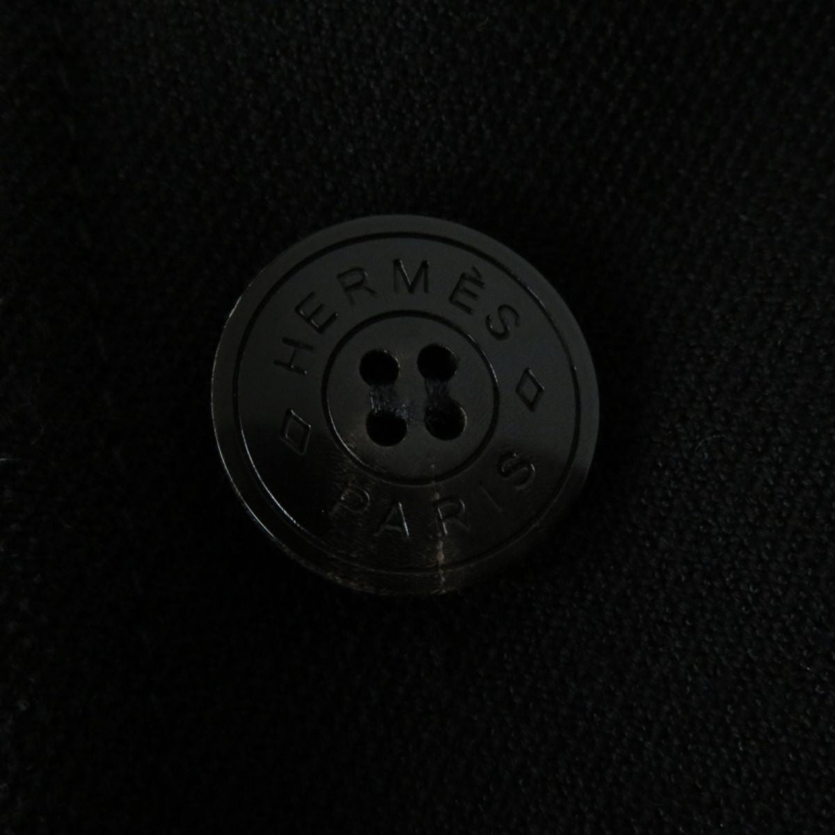 HERMES Duffel coat Outer: 100% wool, Part: Leather, Lining: 65% rayon, Lining: 35% silk, Part: 65% polyester, Part: 35% cotton, Lamb leather black Women 42 Used