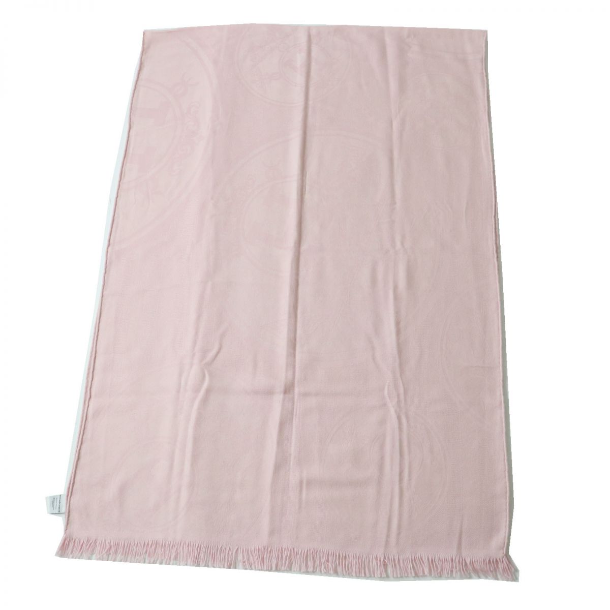 HERMES Stall Main: 85% cashmere, Main: 15% silk Rose Petal (Baby Pink type) Women Used
