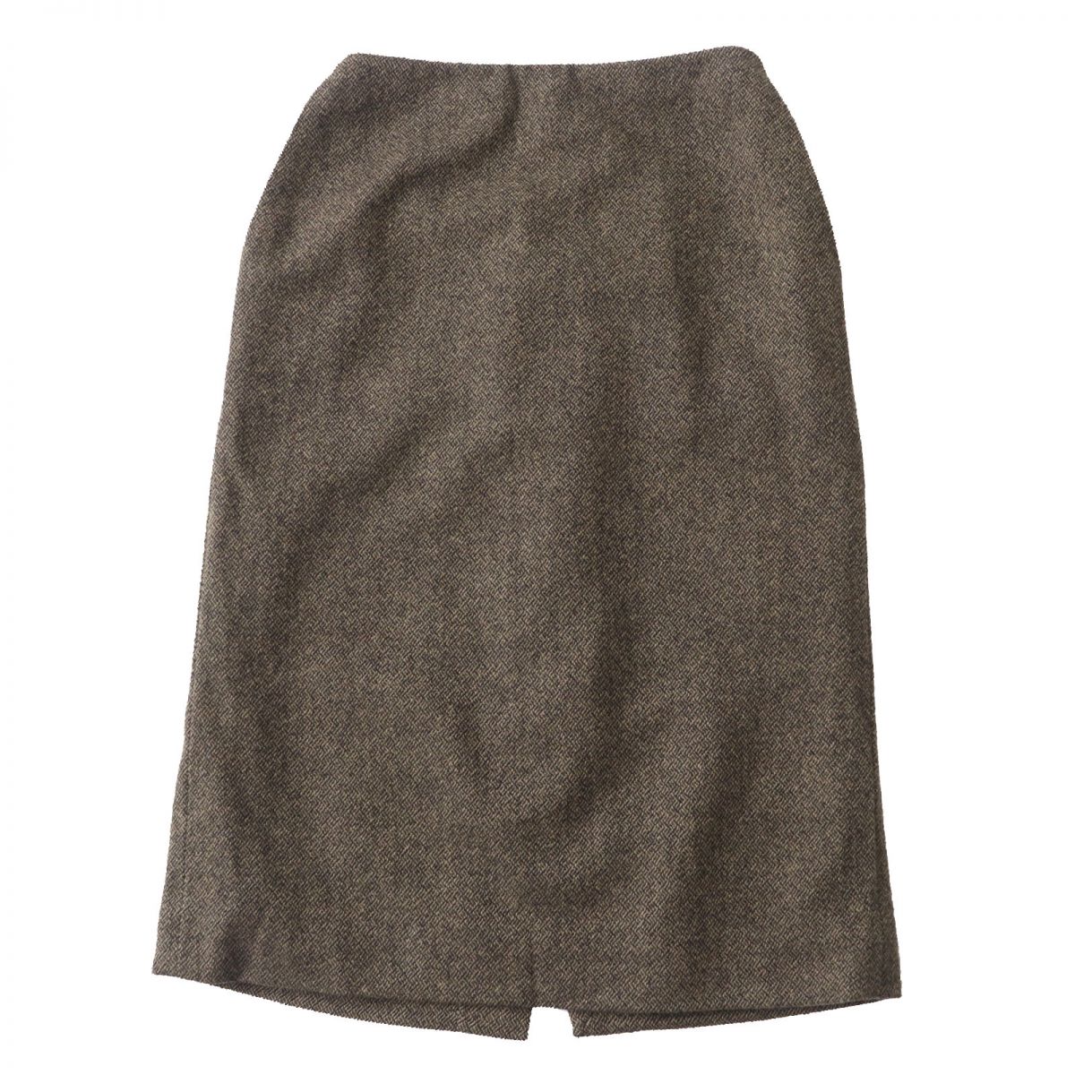 HERMES skirt Outer: 85% wool, Outer: 15% cashmere, Lining: 100% silk Brown x Black type Women 34 Used