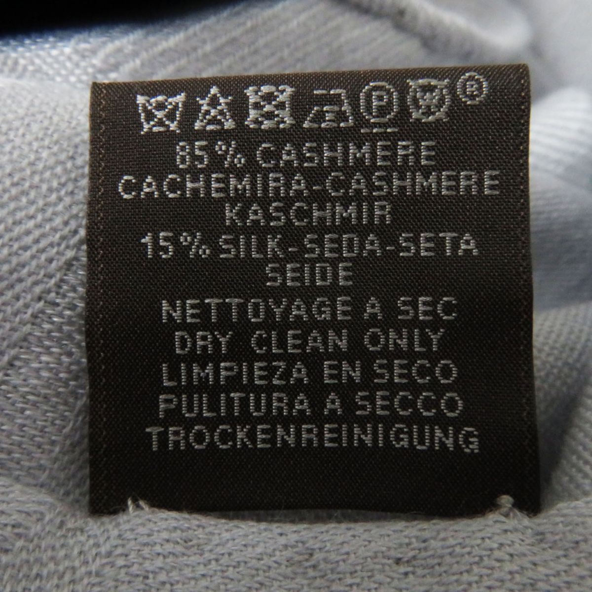 HERMES Stall Main: 85% cashmere, Main: 15% silk Light gray Women Used