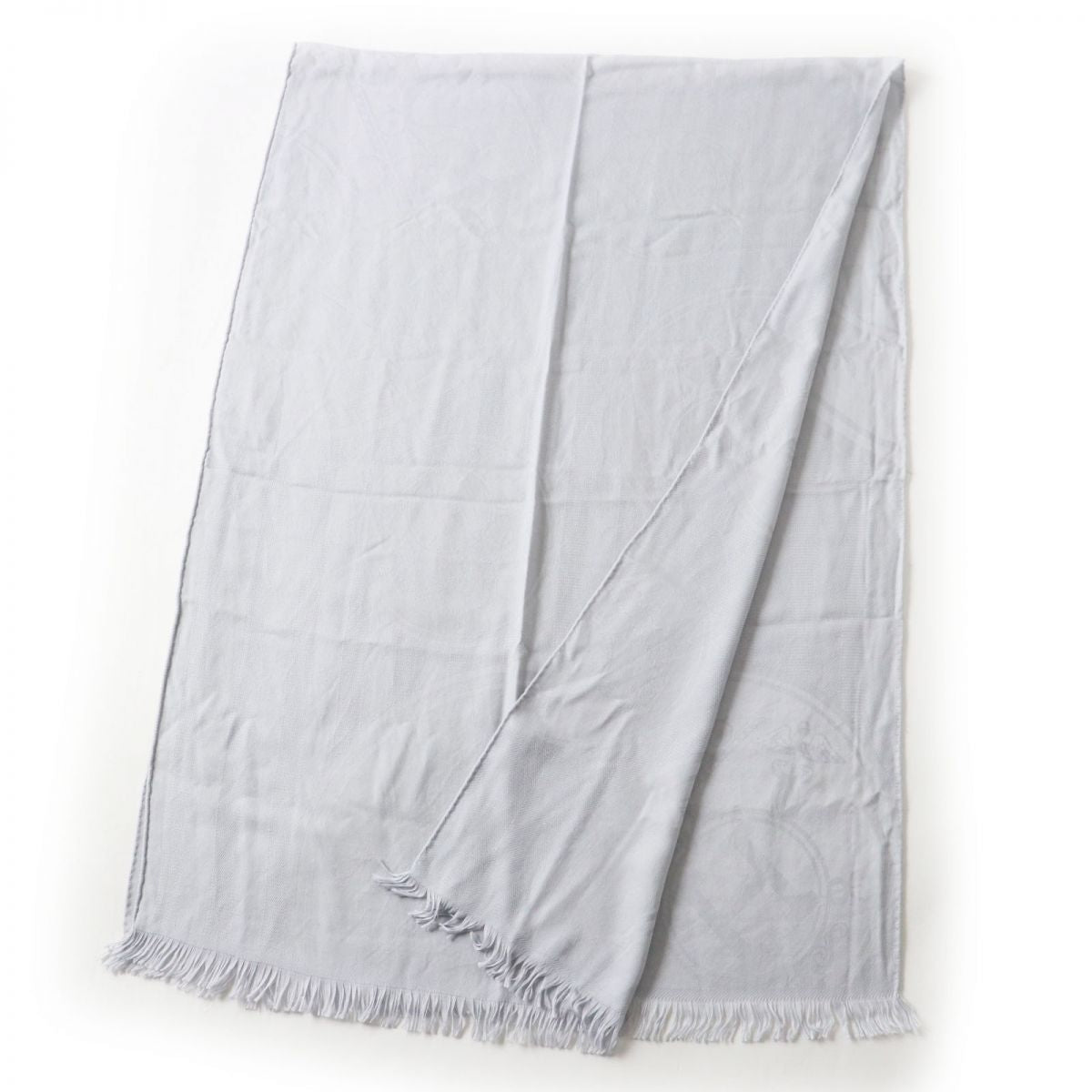 HERMES Stall Main: 85% cashmere, Main: 15% silk Light gray Women Used