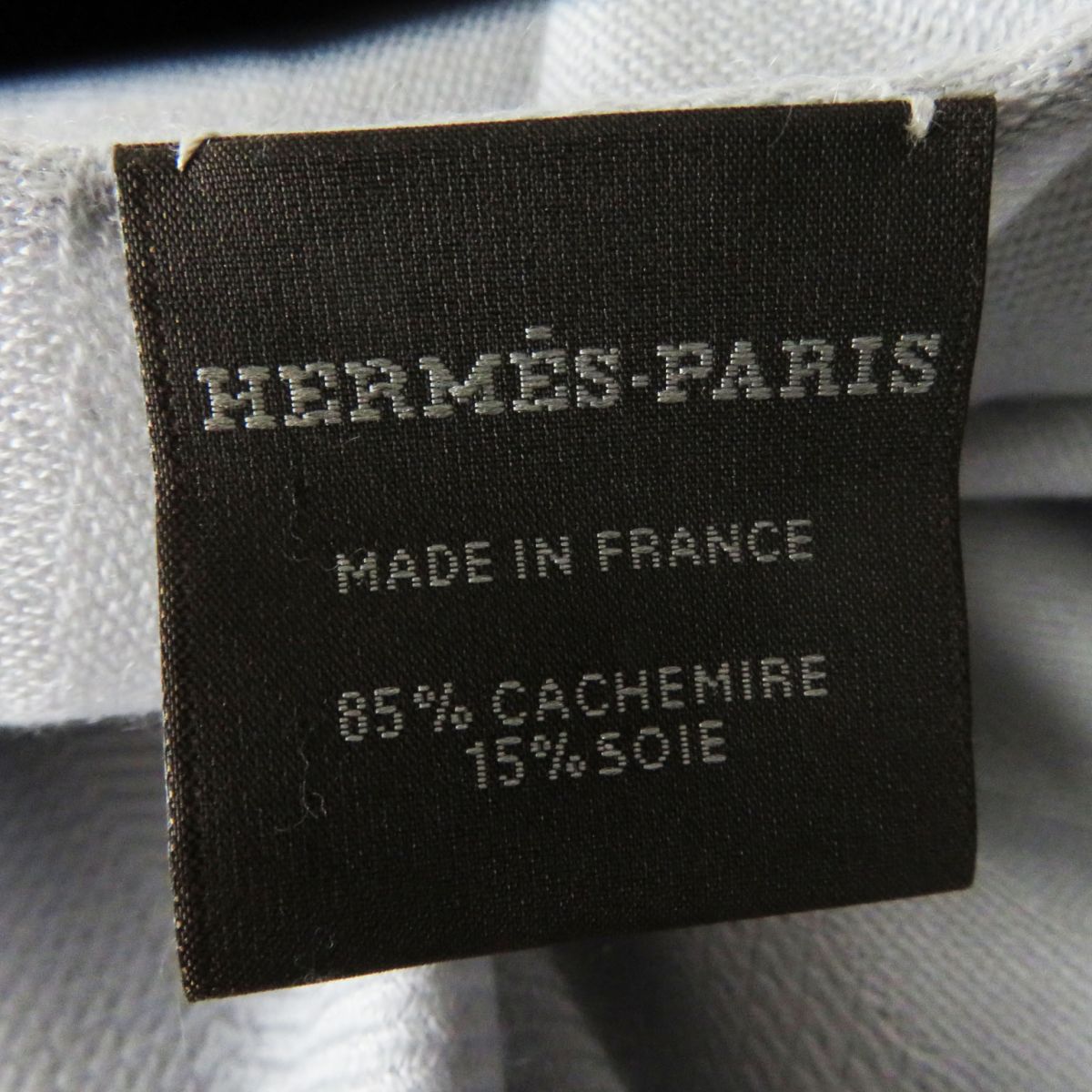 HERMES Stall Main: 85% cashmere, Main: 15% silk Light gray Women Used