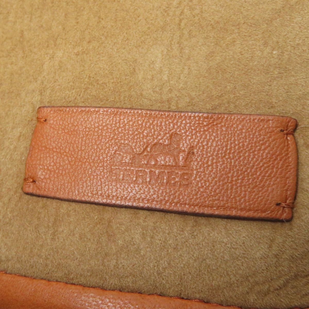 HERMES Scarf Main: Lamb leather Brown Women Used