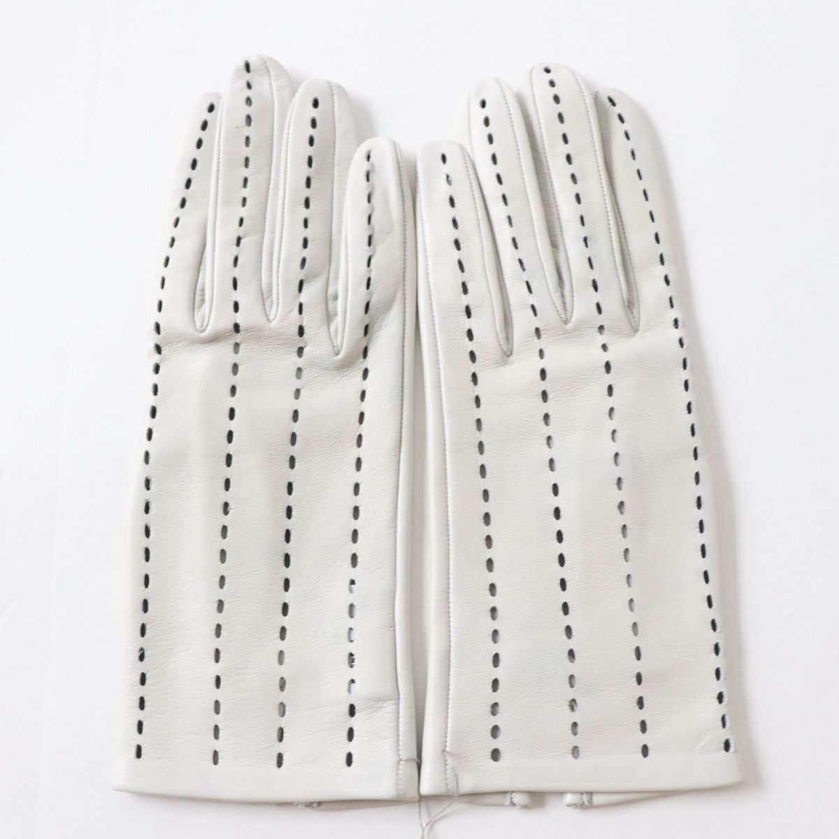 HERMES gloves Lamb leather GRIS PERLE 7