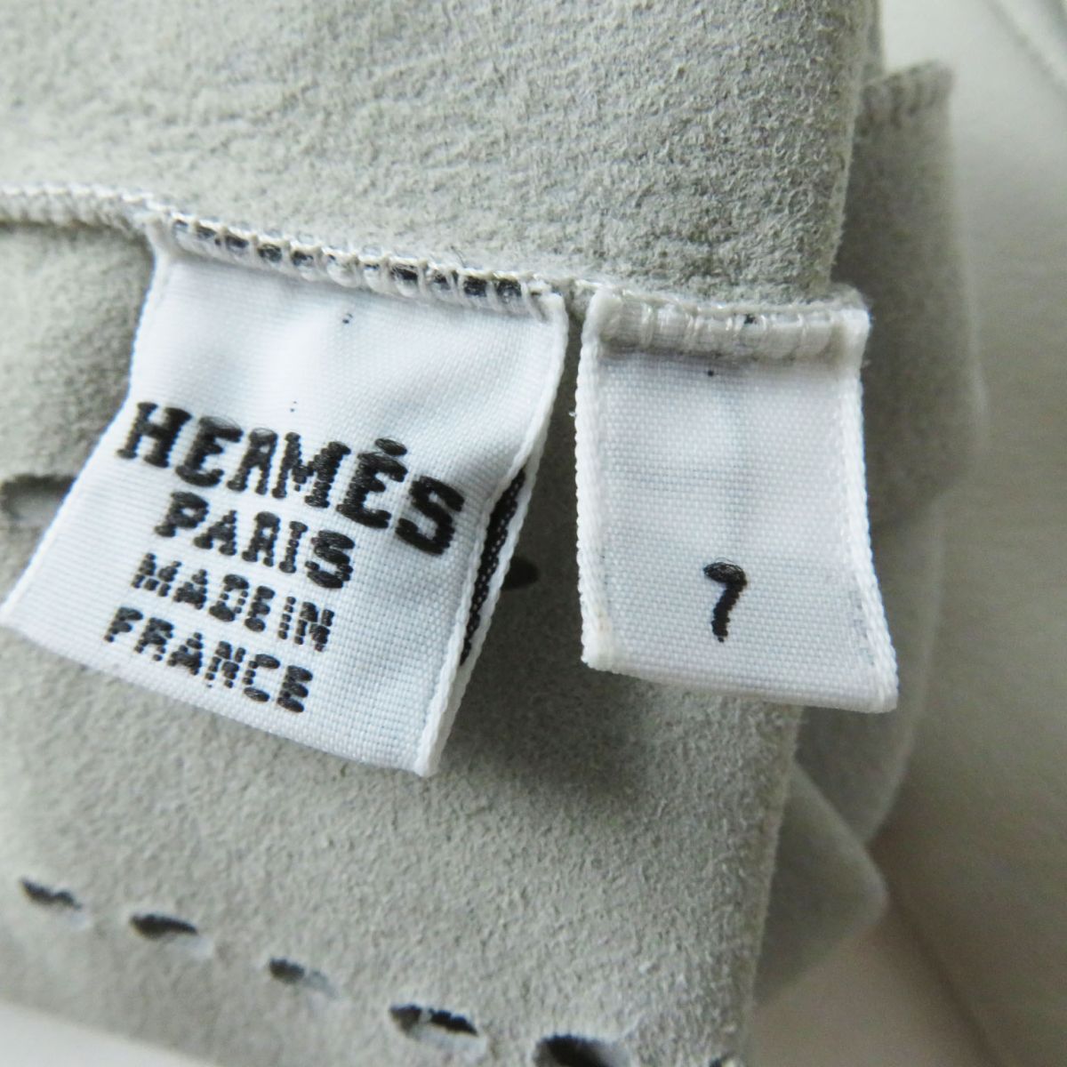 HERMES gloves Lamb leather GRIS PERLE 7
