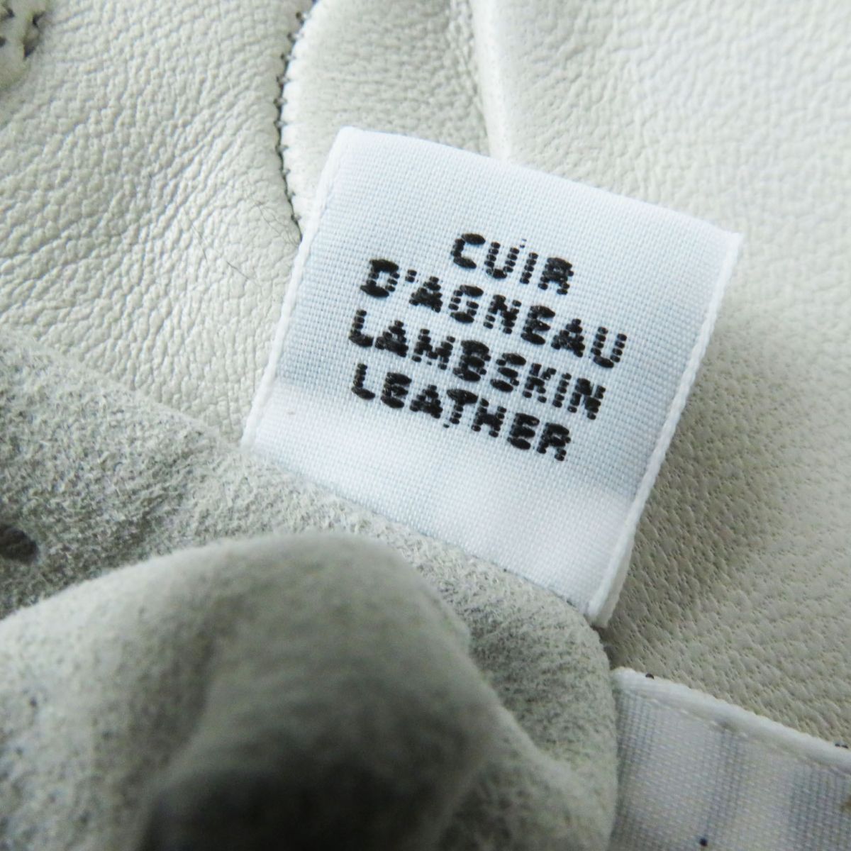 HERMES gloves Lamb leather GRIS PERLE 7