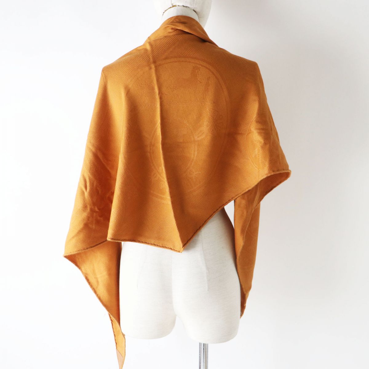 HERMES scarf Image reference Brown Large format shawl Women Used