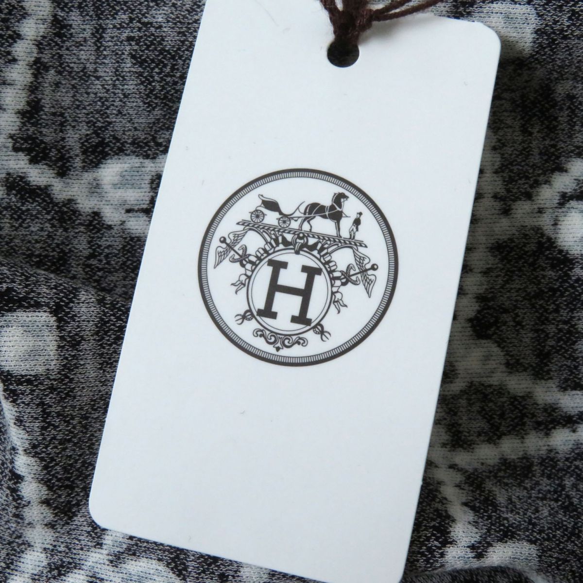HERMES Cut cotton black Tresor de medor 38