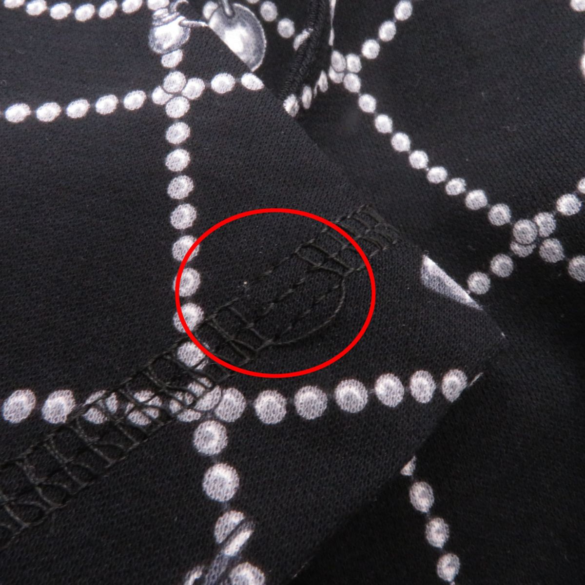 HERMES Cut cotton black Tresor de medor 38