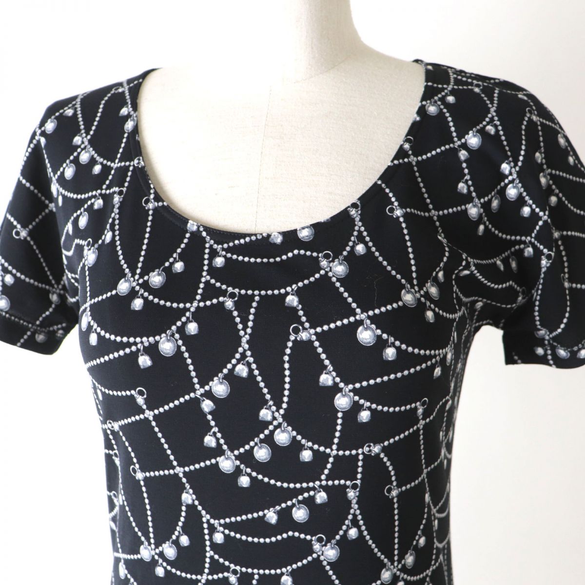 HERMES Cut cotton black Tresor de medor 38
