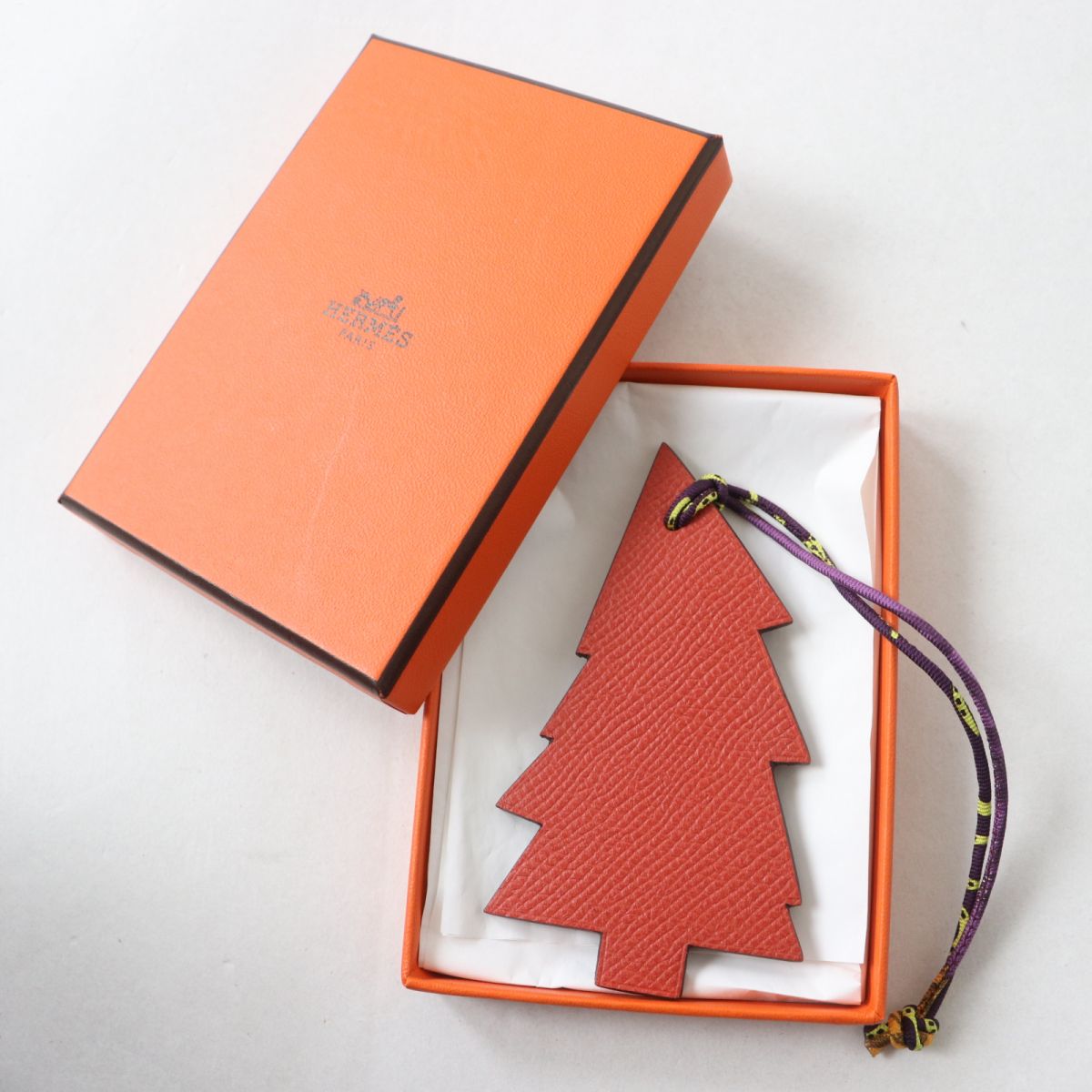 HERMES charm Main: Leather Red typex navy Women Used