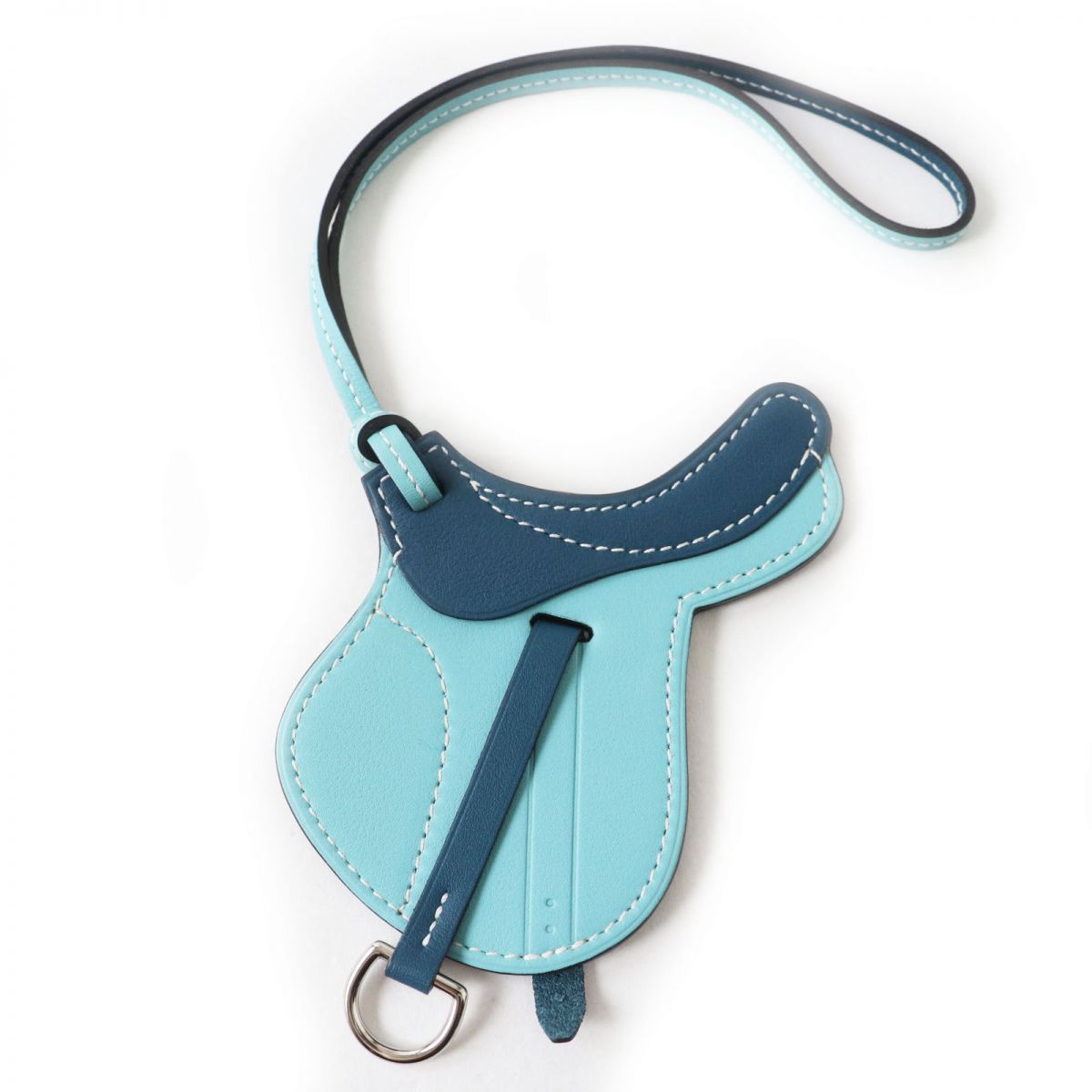 HERMES charm Main: Vaux Swift Blue Atoll/Colvert/SilverMetal Women Used
