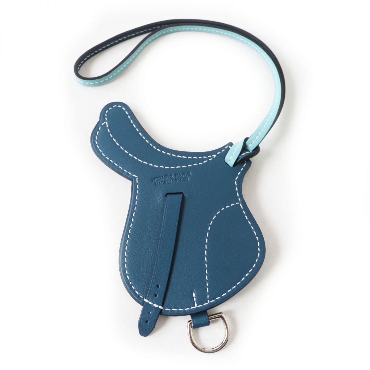 HERMES charm Main: Vaux Swift Blue Atoll/Colvert/SilverMetal Women Used