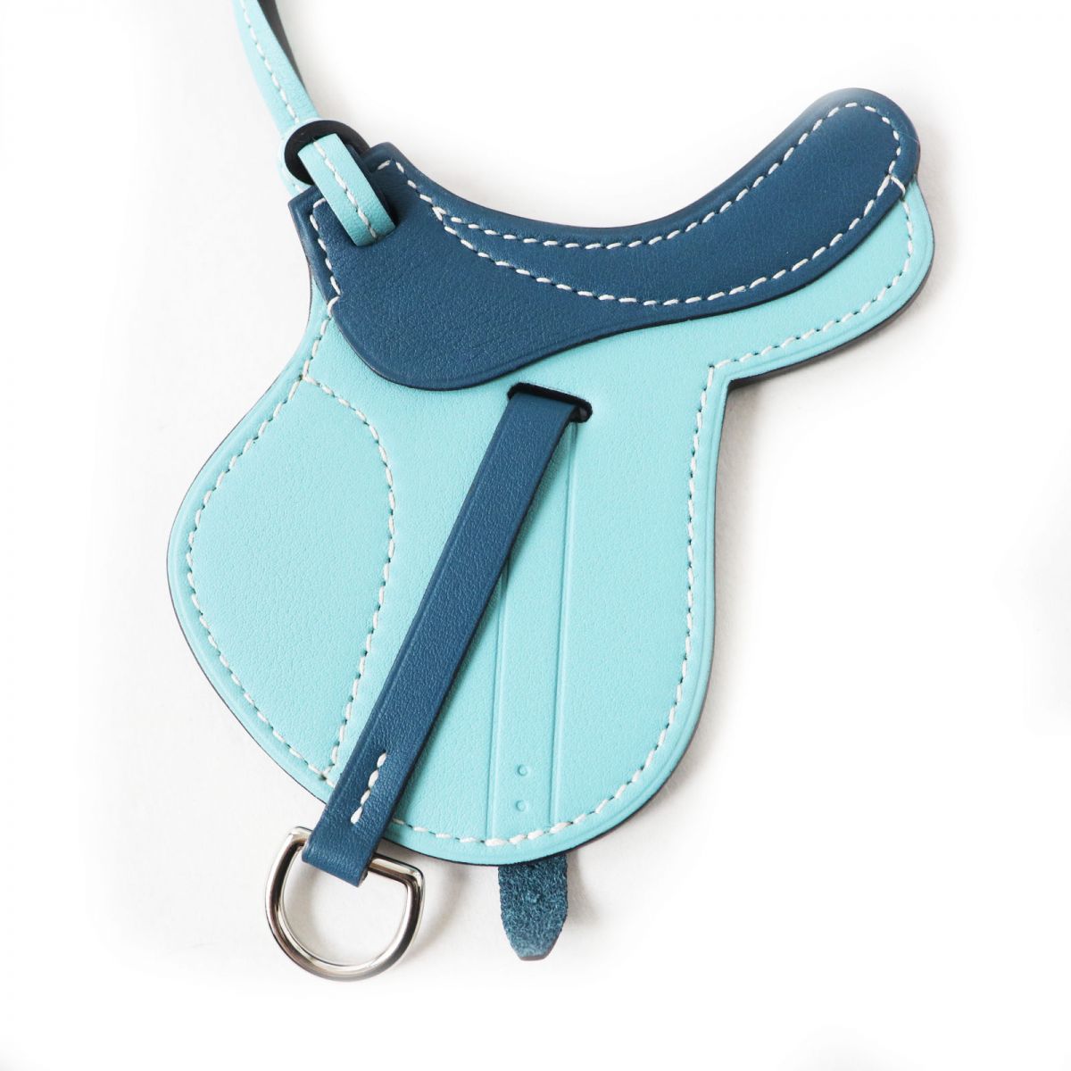 HERMES charm Main: Vaux Swift Blue Atoll/Colvert/SilverMetal Women Used