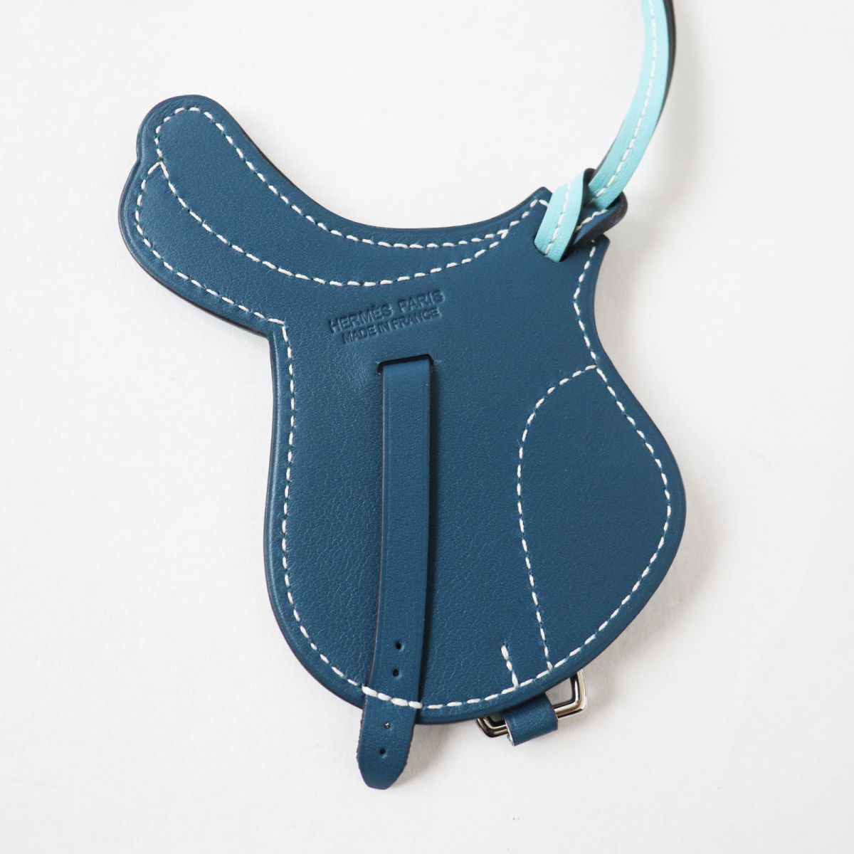HERMES charm Main: Vaux Swift Blue Atoll/Colvert/SilverMetal Women Used